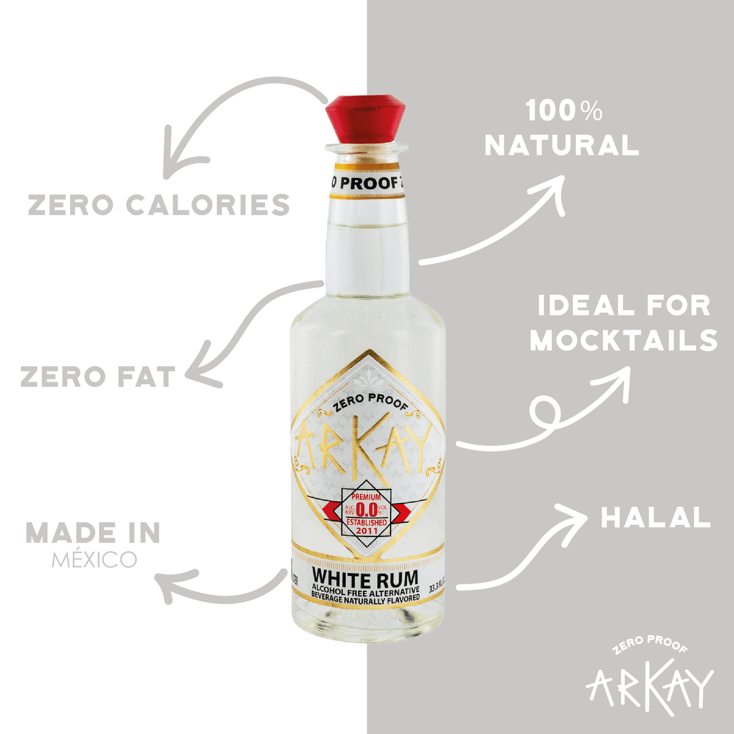 Arkay Zero Proof White Rum Alternative