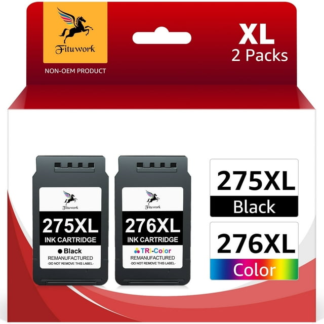 275XL 276XL High Yield Ink Cartridge compatible for Canon 275 276 Ink TS3520 TS3522 TR4720 printers