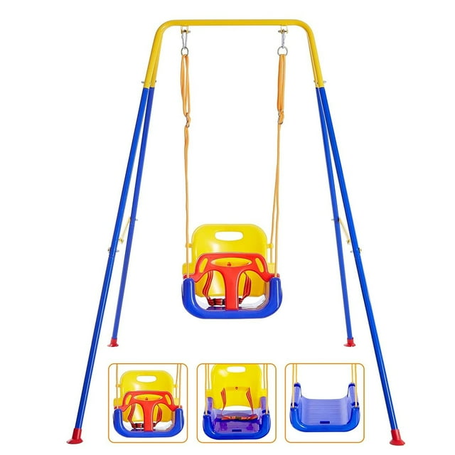 Kanecome Foldable Swing Stand for kids, Heavy-Duty Metal Swing Frame for Kids - Suitable for Indoor and Outdoor Use
