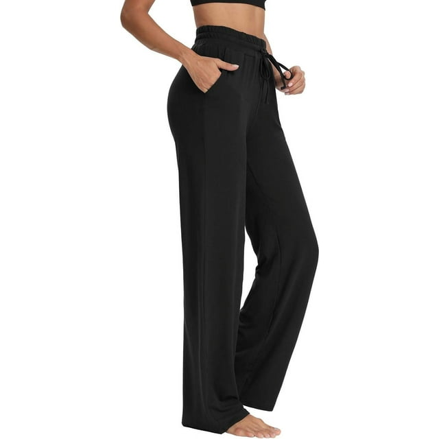 SOMER Womens Yoga Sweatpants Wide Leg Lounge Pajamas Pants Drawstring Workout Comfy Joggers Pants with Pockets