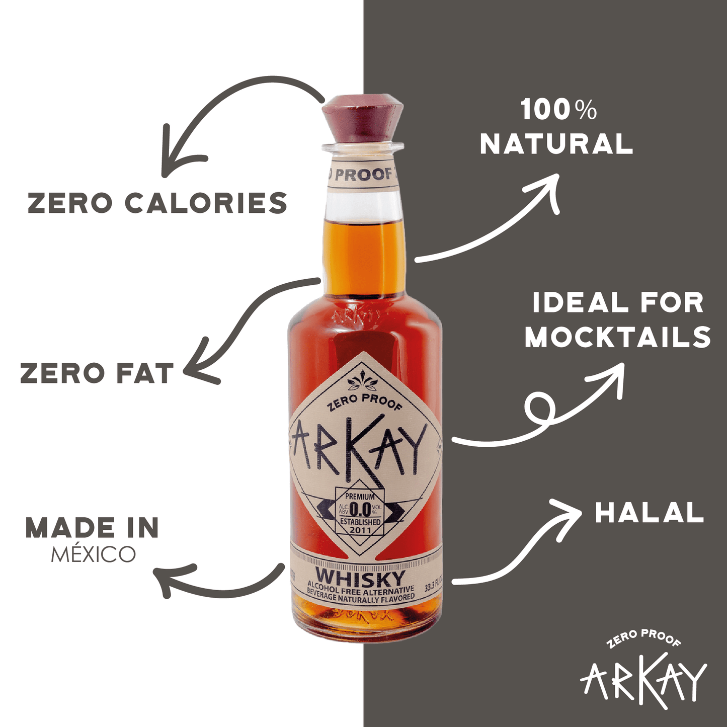 Arkay Zero Proof Whisky Alternative