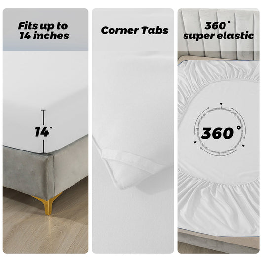 Vccoem Queen Comforter Set Soft and Cozy 7 Piece for All Seasons Bedding Comforters Bedding Sets Perfect for Bedroom Decor,White