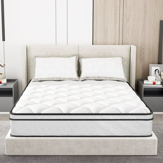 10 inch Hybrid Full Mattress in a Box,Bonnell Coil Full Size, Medium Soft Feel, Memory Foam Layer for Enhanced Pressure Relief