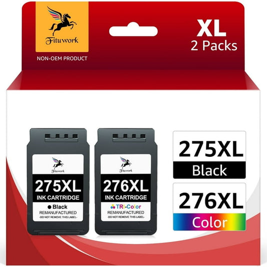 275XL 276XL High Yield Ink Cartridge compatible for Canon 275 276 Ink TS3520 TS3522 TR4720 printers