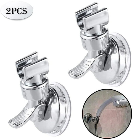 Adjustable Shower Head Holder, Bathroom Suction Cup Handheld Shower Head Bracket, Removable Handheld Showerhead & Wall Mounted Suction Bracket(2PCS)