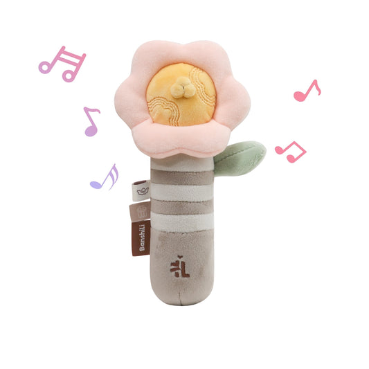 BanshiLi Baby Rattle Plush Flower Plant Rattle Early Learning Toys 0-3 Months + Infant Gift, Yellow