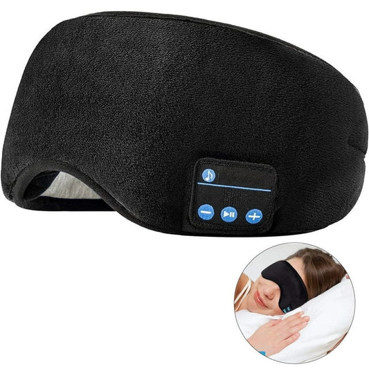 Black Sleep Headphones 5.2 Bluetooth Sleep Mask with Music and Ultra Thin Speakers Perfect for Sleeping, Air Travel,Meditation and Relaxation，Unique Gifts for Men Women