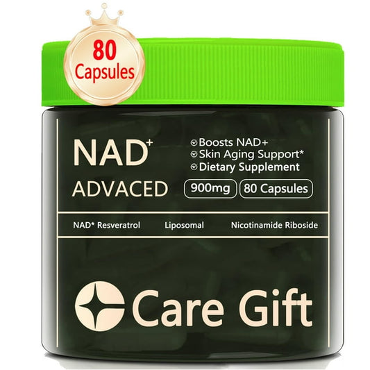 Care Gift NAD Nicotinamide Riboside Resveratrol -80 Capsules（NEW)