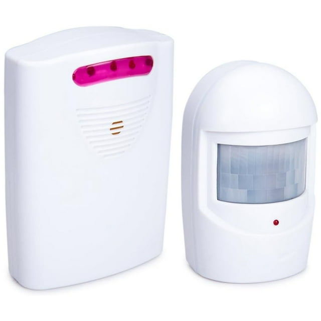 Driveway Alarm Wireless Outside, Motion Sensor Alarm 1000 FT Range Extra Loud Chimes Home Security Alarm System with 1 Receiver 1 Weatherproof Infrared Sensors Protect Indoor/Outdoor Property