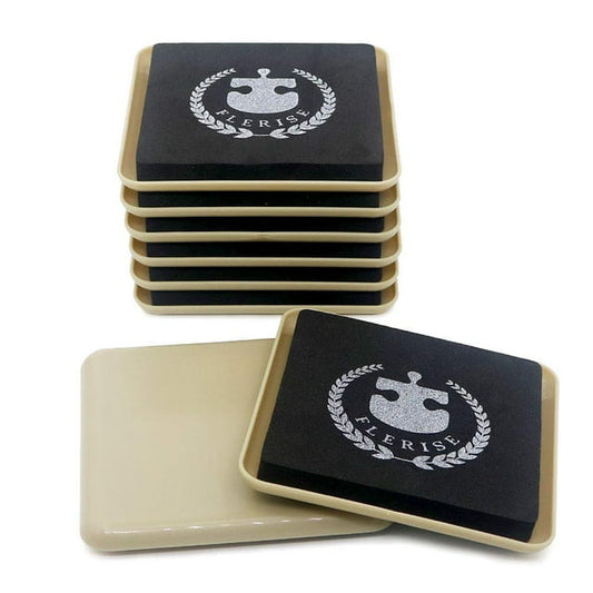 Furniture Sliders FLERISE Furniture Moving Kit Reusable Felt Movers for Carpet and Hardwood Square Floors Sliders Pads 8 Pack (Carpet Slider Pads 4“)
