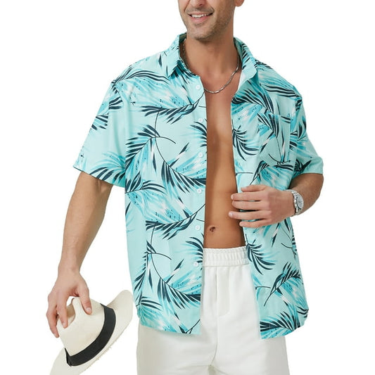 Hawaiian Shirt for Men Short Sleeve Floral Button Down Shirt Tropical Hawaiian Shirts Casual Shirts Beach