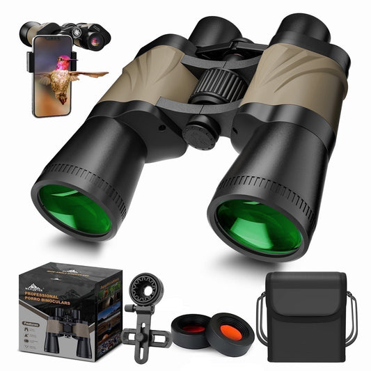 LAKWAR Binoculars for Adults ,12x50mm Hunting Binocular BAK4 Prism Lens HD Binoculars with Low Light Vision for Birds Watching Traveling, Father'day Gift