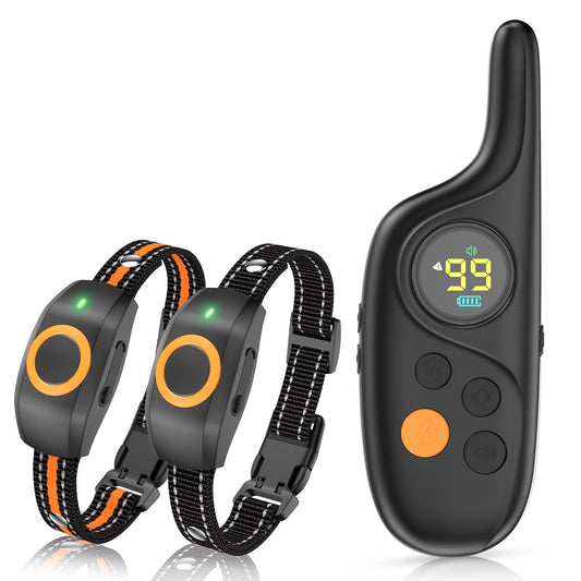 MAXLAPTER 2 Dogs Training Collar, IPX7 Waterproof Dog Shock Collar with 3 Modes, Rechargeable Pet Collar 2624ft Remote Control