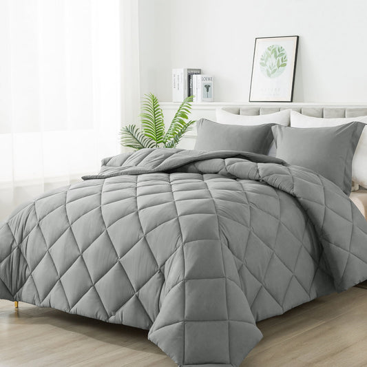 Vccoem Queen Comforter Sets Soft Skin Friendly Warmth for All Seasons Bedding Collection for Home Bedroom Decor